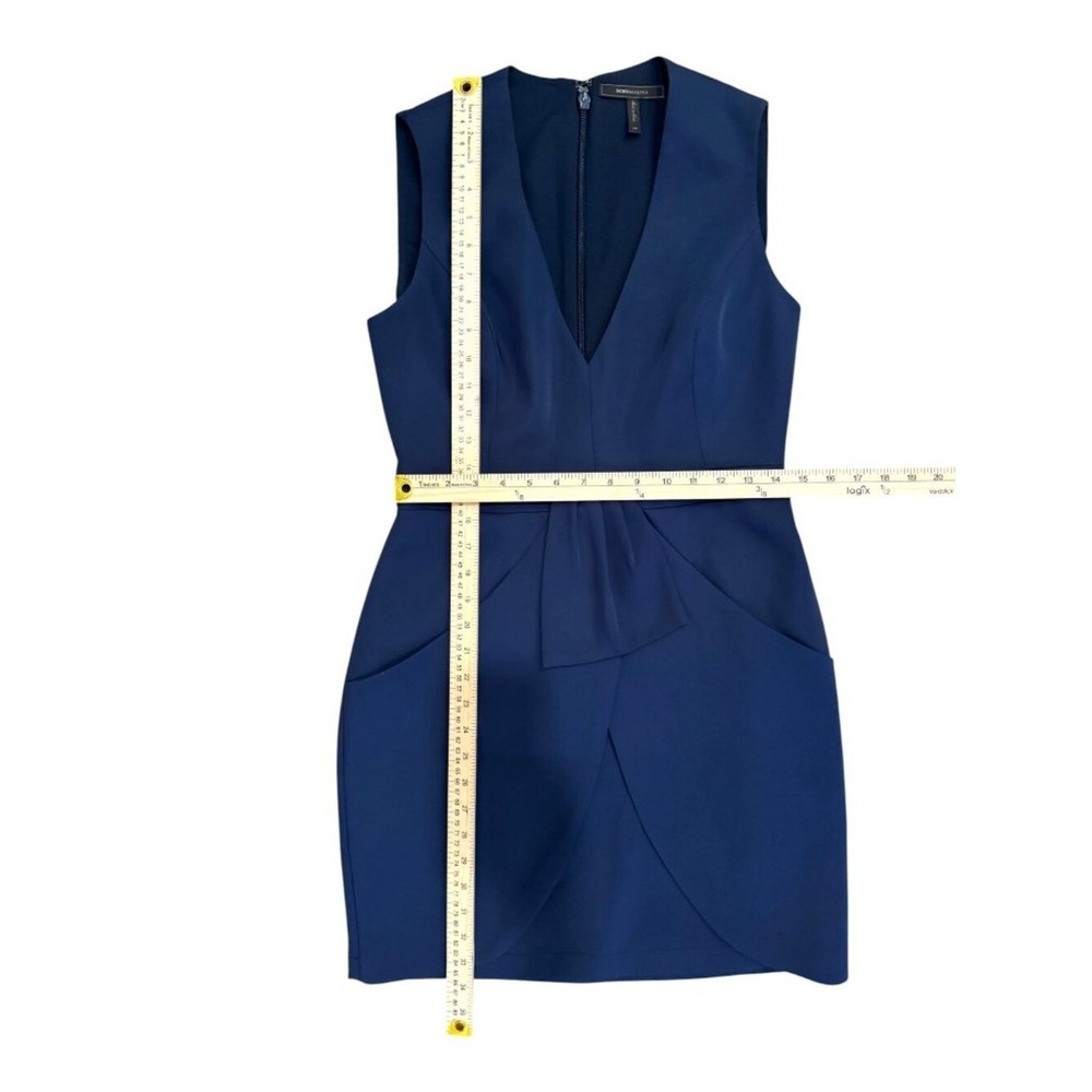 BCBG MAXAZRIA Clare Navy Dress Womens 8  Tulip Pockets Sleeveless‎ Cocktail - Picture 7 of 11